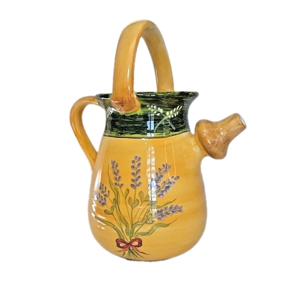 Hausenware by Mary Jane Mitchell 2001 Yellow Ceramic PItcher Jug Handled‎